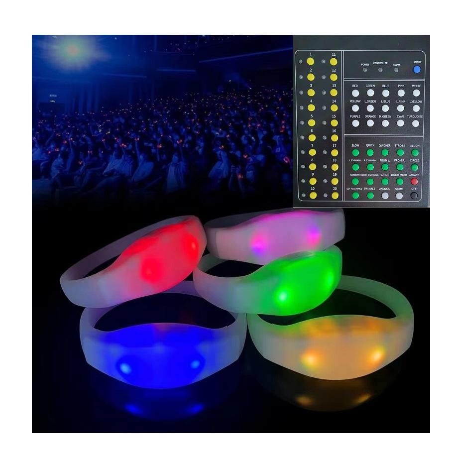 MYT Remote Controller LED Wristband Music Sound Control Glow Bracelet ...