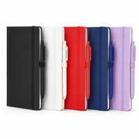 Carnet de notes A5 personnalisé en cuir PU avec sangle élastique, journal imprimé avec logo de marque, bloc-notes en cuir PU pour la vente en gros