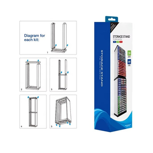Support de rangement double couche pour disques <span class=keywords><strong>PS5</strong></span>, boîte de rangement pour jeux et <span class=keywords><strong>CD</strong></span>, compatible <span class=keywords><strong>PS5</strong></span>/Xbox Series X - Product Image 2