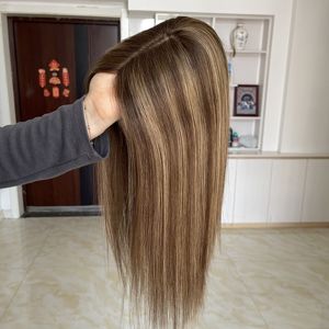 Prêt à expédier : Topper invisible en soie 100 % cheveux humains, base en soie, avec clips, pour cheveux clairsemés - Product Image 5