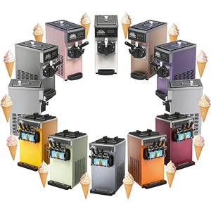 เครื่องทำไอศกรีมซอฟต์เสิร์ฟเชิงพาณิชย์อัตโนมัติ <span class=keywords><strong>3</strong></span> รสชาติ, เครื่องทำโยเกิร์ตแช่แข็งพร้อมคอมเพรสเซอร์ Gree - Product Image 1