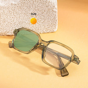 Lunettes de soleil KAJILA rétro, design personnalisé, logo, monture carrée souple, photochromiques, anti-lumière bleue, protection UV400, pour femmes et hommes - Product Image 3