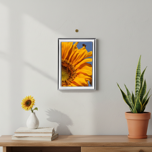 Cornice portafoto in metallo Maxi 200x300 mm con design girasole per esposizione a parete - Product Image 2