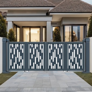 Puerta Corredera Eléctrica Resistente a la Oxidación, Impermeable, Plegable, con Control Remoto, Puerta de Jardín Exterior de Aluminio para Villas - Product Image 1