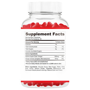 Quemador de grasa personalizado Suplementos adelgazantes Gummy Pérdida de peso Barriga plana Vinagre de sidra de manzana orgánico Gomitas Super KETO ACV Gummy - Product Image 3