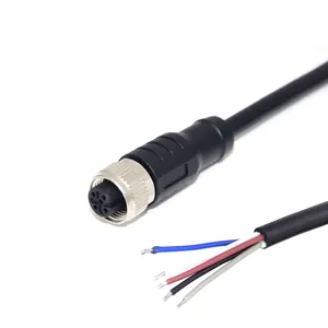 m12 5 pin A code sensor cable PVC PUR cable connector