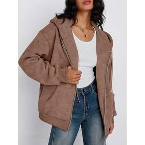 Trendy Acid Wash Oversized Zip Hoodie for Women Y2K Vintage Streetwear <b>Cute</b> Fall/Winter Jackets 3D <b>Sweatshirts</b> Queen Size - Product Image 2