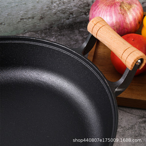 Poêle à frire en fonte 30 cm antiadhésive à fond épais pour griller les steaks sans fumée - Product Image 5