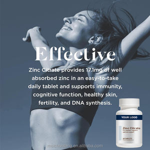クエン酸亜鉛サプリメント60錠は、成人の健康的な免疫機能と酵素機能を促進します - Product Image 3