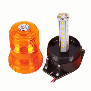 ไฟสัญญาณหมุน LED สีเหลืองอำพัน ไฟสัญญาณกระพริบสีเหลืองอำพัน - Product Image 1