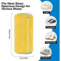 Bolsa de lavado de zapatos de gran tamaño para lavadora, bolsa de lavado de zapatos reutilizable, zapatillas ligeras con cremallera, bolsa de lavado de zapatos