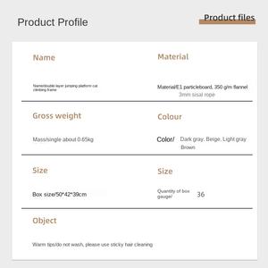 Colonna antigraffio per gatti moderna struttura da arrampicata per gatto che salta con piattaforma giocattolo in cartone truciolare di grado E1 gatti piccoli - Product Image 4