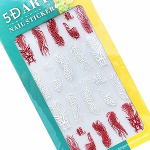 Pegatinas de Alta Calidad para Decoración de Uñas, Pegatinas 5D con Relieve, Diseño de Calavera, Calabaza y Flores Variadas - Product Image 5