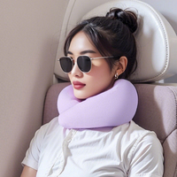 Oreiller de voyage en mousse à mémoire de forme en forme de U pour une utilisation en avion, en voiture et au bureau, avec un coussin ergonomique pour le cou