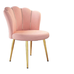 Chaise de salle à manger en velours de style moderne du milieu du siècle, mobilier d'appoint luxueux pour la maison et le bureau, mobilier d'hôtel, chaise de restaurant - Product Image 1