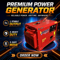Hocheffizienter 3-10kW 4-Takt Geräuscharmer Luftgekühlter Dieselgenerator Ferngesteuert & Automatisch Startend Tragbar Einphasig 220V 380V
