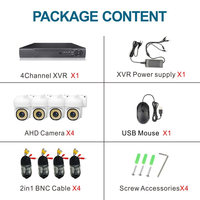 Kit de caméra de surveillance CCTV TSEye 4CH 5MP analogique AHD DVR XVR avec détection de mouvement grand angle couleur intégrale IP66 et audio unidirectionnel