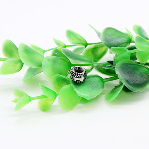Separador cilíndrico de acero inoxidable Yunnique con diseño de girasol vintage envejecido para la fabricación de pulseras - Product Image 3