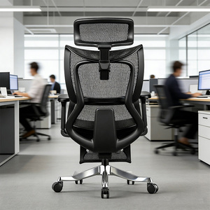 Офисное кресло 4D Move с подлокотниками из полиуретана, эргономичное, сетчатое, современное, поворотное, класса люкс, для офиса и переговорных комнат - Product Image 5