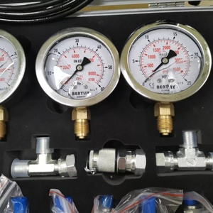 4 <b>Gauge</b> Pressure <b>Measuring</b> Instruments Testing <b>Tool</b> Kit, Excavator Hydraulic Pressure 4 <b>Gauge</b> Set - Product Image 2