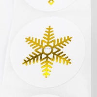 Nouveaux autocollants adhésifs décoratifs ronds de noël transparents pour emballage cadeau bronzant