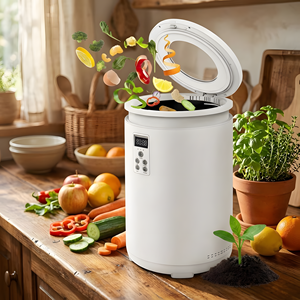 Broyeur de déchets alimentaires électrique compact avec chambre de broyage en acier inoxydable, alimentation continue, composter domestique - Product Image 1
