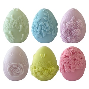 Handmade DIY Chocolate Baking Mold Easter Decoration Egg Flower Rose Candle Handmade Soap <b>Silicone</b> Molds - Product Image 4