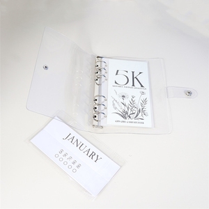 2.5K 5K 10K 12 mesi risparmio di denaro portafoglio raccoglitore di sfida con 12 fogli buste di bilancio PP per contanti soffing - Product Image 4