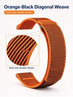 Bracelet de montre en nylon respirant avec fermeture auto-agrippante, sangle de sport 20 mm 22 mm, réglable, élastique et souple pour montre connectée/ODM/OEM