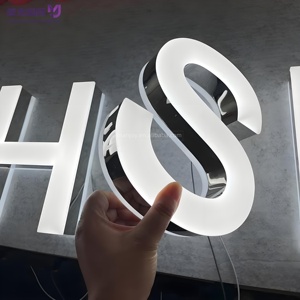 Hot bán không thấm nước khung nhôm Backlit dấu hiệu cũng áp dụng cửa hàng 3D Logo <span class=keywords><strong>Led</strong></span> thư Backlit dấu hiệu điện tử - Product Image 4
