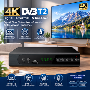 Dvb t2 स्थलीय डिजिटल डिकोडिफिडोर mpg4 पूर्ण HD 4K Dvb-t2 रिसीवर h.264 h.265 DVB-T2 सेट-टॉप बॉक्स - Product Image 1