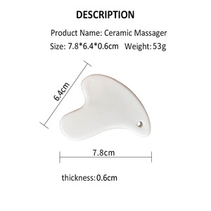 Massaggiatore Guasha in Ceramica, Strumenti Guasha in Ceramica per Raschiare Corpo e Viso, Strumenti di Bellezza - Product Image 6