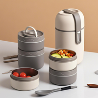 Boîte à lunch isotherme portable en acier inoxydable, sans BPA, avec couvercle en PP, compatible micro-ondes, facile à transporter, plusieurs tailles disponibles – Meilleures ventes