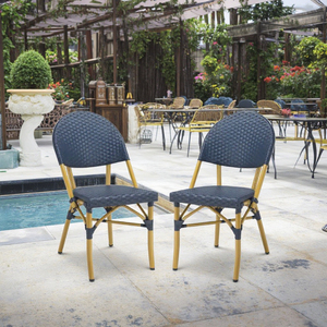 Sedia da pranzo impilabile commerciale in polipropilene per tutte le stagioni, resistente alle intemperie, per esterni, ideale per patio, giardino, villa, parco - Product Image 6