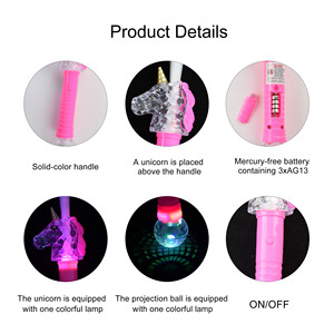 Wholesale LED Flashing <strong>Unicorn</strong> Fiber Optic Wand Kids <strong>Party</strong> <strong>Supplies</strong> for Diwali &amp; Holidays Magical Glow Lamp Birthday Light Gift - Product Image 6
