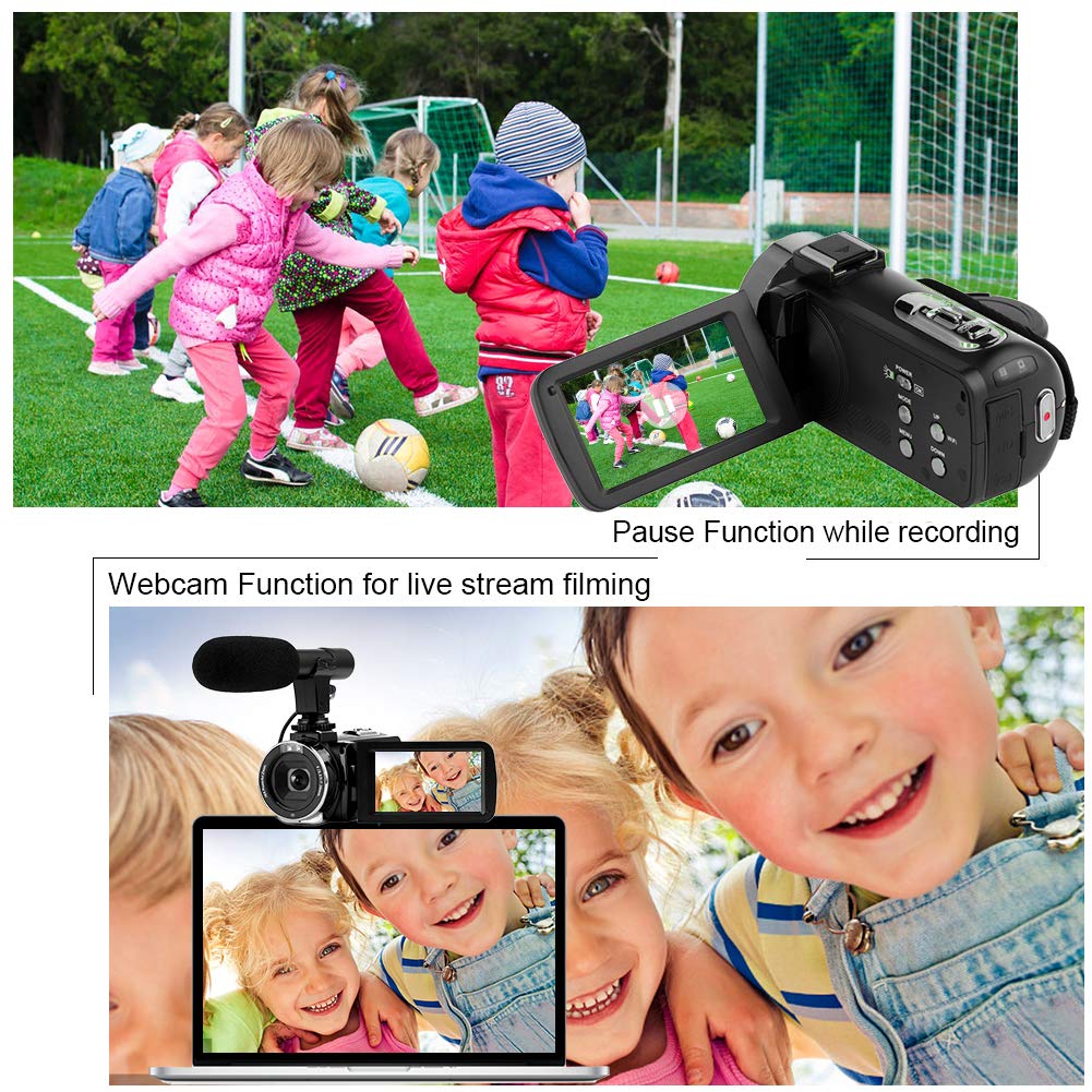 4K Video Camera Camcorder 48MP Wifi Vlogging Camera 16X Zoom Digital Video Camera Recorder