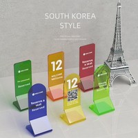 YXM - Letreros de Mesa Personalizables de Acrílico Colorido, Soportes de Exhibición para Tarjetas de Escritorio, Marcadores de Asientos para Restaurantes y Hoteles, Porta Números de 165x60 mm