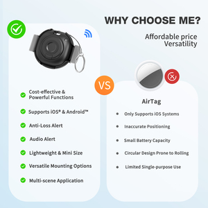 Set Personalizzati di Localizzatori Smart Certificati MFI, Mini Tracker Bluetooth per Chiavi, Portafogli, Bagagli, Compatibili con iOS e Android - Product Image 3