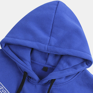 Sweat-shirt à capuche tendance bleu roi pour homme, streetwear personnalisé, hip-hop, pull-over, poche contrastée, vêtements de sport - Product Image 3