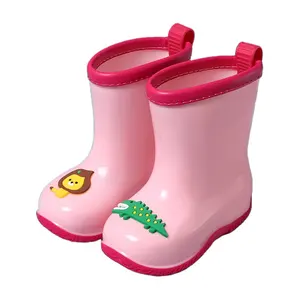 Yeni tasarım çocuk yaz yağmurlu bir gün yağmur ayakkabıları Anti kayma dayanıklı sevimli çocuklar yağmur çizmeleri