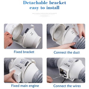 Ventilateur d'extraction silencieux pour <span class=keywords><strong>salle</strong></span> <span class=keywords><strong>de</strong></span> <span class=keywords><strong>bain</strong></span>, 220 V, 2 vitesses, 6 pouces, avec un débit d'air élevé - Product Image 3