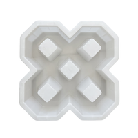 Double Tic-Tac-Toe-plantation d'herbe, chemin de jardin, moules en plastique pour briques en béton 42x28x8