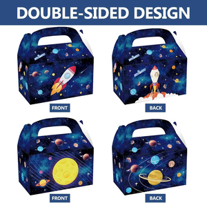 A-mazon Space Planet Sun Jupiter Rocket Space Party Caja <span class=keywords><strong>de</strong></span> papel <span class=keywords><strong>de</strong></span> cartón blanco <span class=keywords><strong>de</strong></span> mano Caja <span class=keywords><strong>de</strong></span> regalo - Product Image 5
