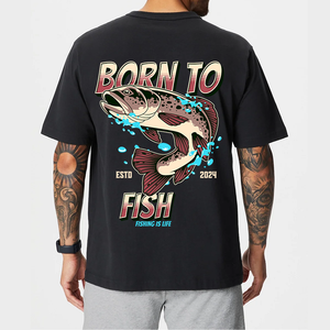 Camiseta de Hip Hop con Estampado Serigrafiado 2024 del Fabricante, Camiseta Pro Club de Peso Pesado 100% Algodón, Camiseta Unisex de Punto con Logotipo Personalizado de Gran Tamaño - Product Image 4