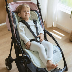 Forro de <span class=keywords><strong>asiento</strong></span> de <span class=keywords><strong>silla</strong></span> alta de bebé de tela transpirable de algodón cálido grueso cubierta de almohadilla de cochecito accesorios protectores de <span class=keywords><strong>coche</strong></span> - Product Image 3