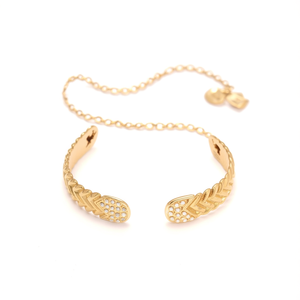Fashion Cuff <b>Bracelet</b> 316L Stainless Steel PVD Gold Plating Sustainable Resistant Jewelry for Women - Product Image 2