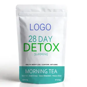 Zayıflama çayı beyaz çay karışımları yağ yakıcı ve kilo OEM özel etiket hizmeti beyaz kilo kaybı vücut ince çay 100 çanta