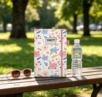 Agenda Quotidien de Luxe en Cuir PU A5 Personnalisable 2027 – Nouveauté Tendance pour la Planification Professionnelle et Quotidienne