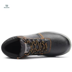Chaussures de travail en cuir véritable imperméables et antidérapantes pour hommes, chaussures de sécurité à embout d'acier pour les chantiers de construction et de bâtiment - Product Image 5