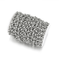 Chaîne épaisse en acier inoxydable Chaîne à boutons en forme de cercle Chaînes de bijoux Chaînes pour femmes Accessoires pour colliers Fabrication de bijoux